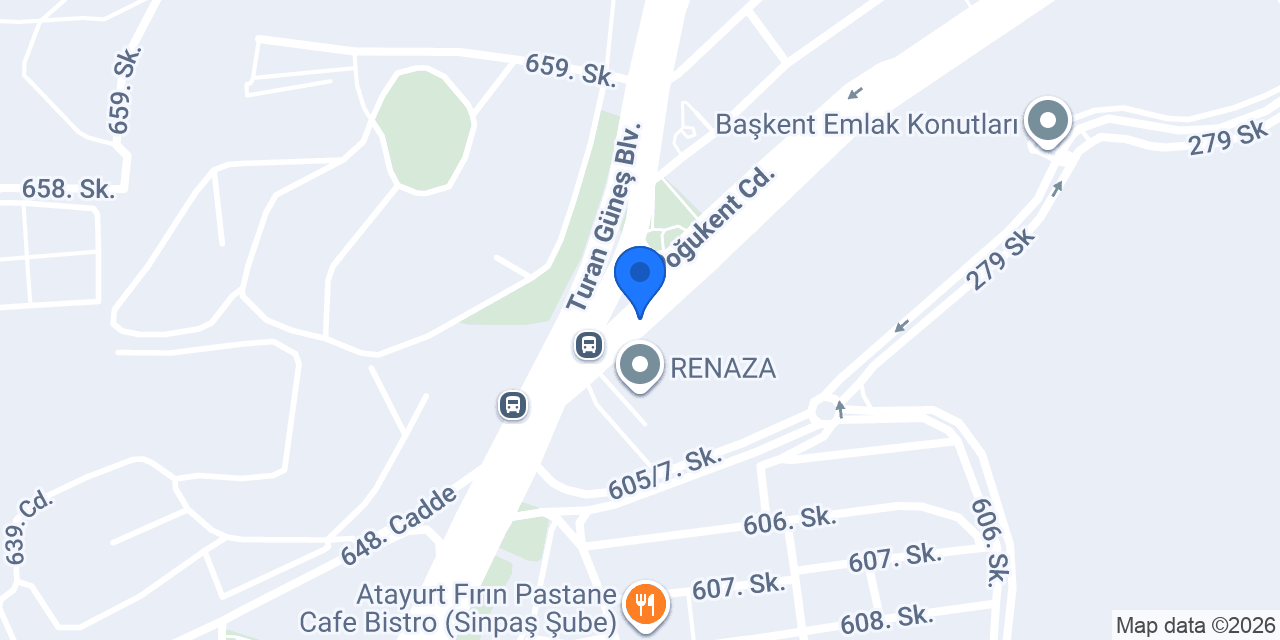 KINACI YAPI A.Ş. konumu