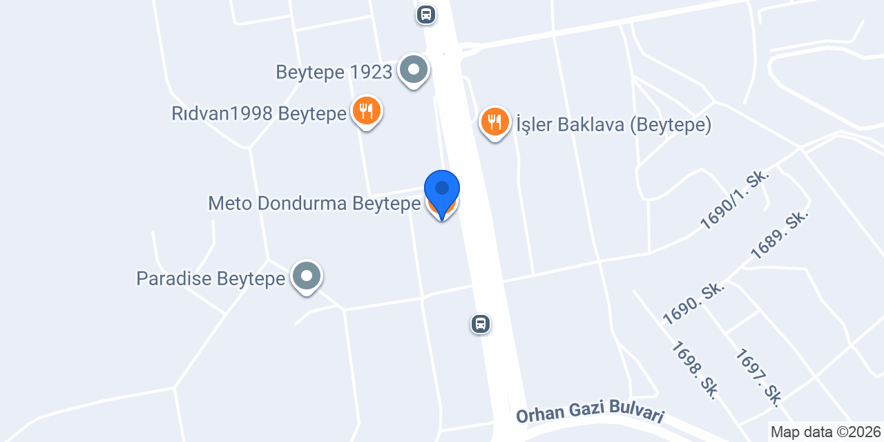 Meto Dondurma Beytepe konumu