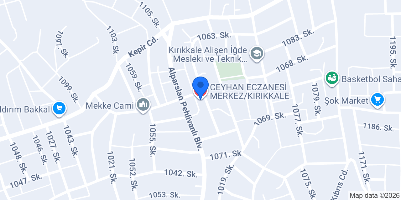 CEYHAN ECZANESİ MERKEZ/KIRIKKALE konumu