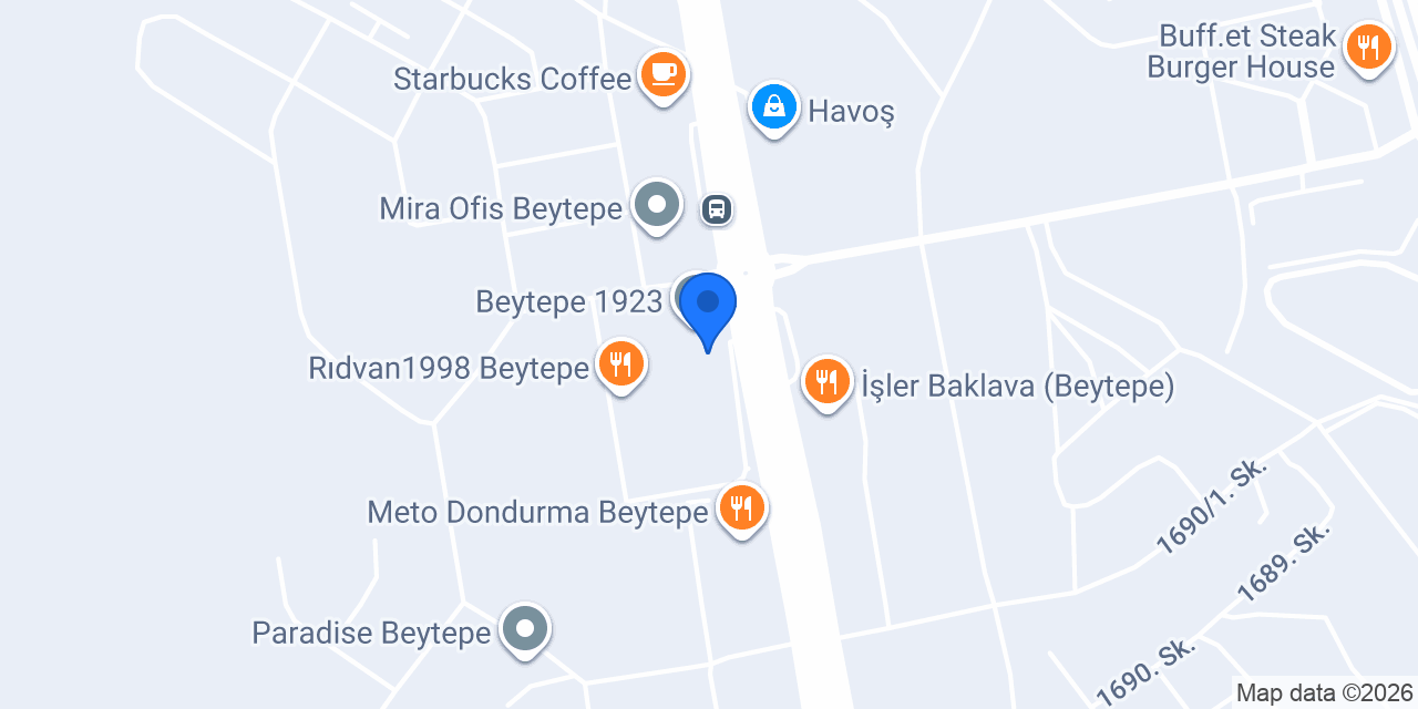 Atelier Minyon Beytepe konumu