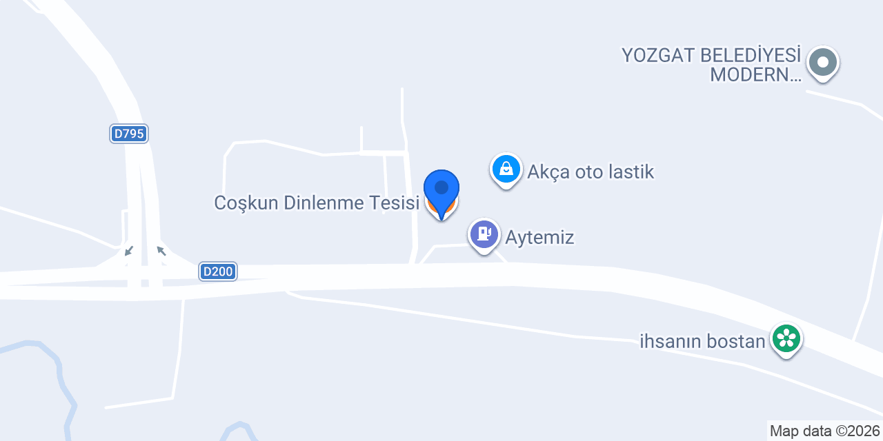 Coşkun Dinlenme Tesisi konumu