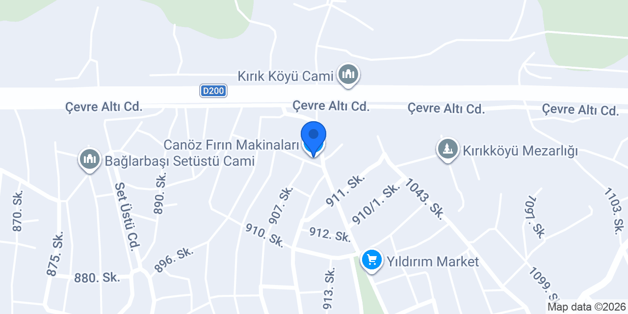 Canöz Fırın Makinaları konumu