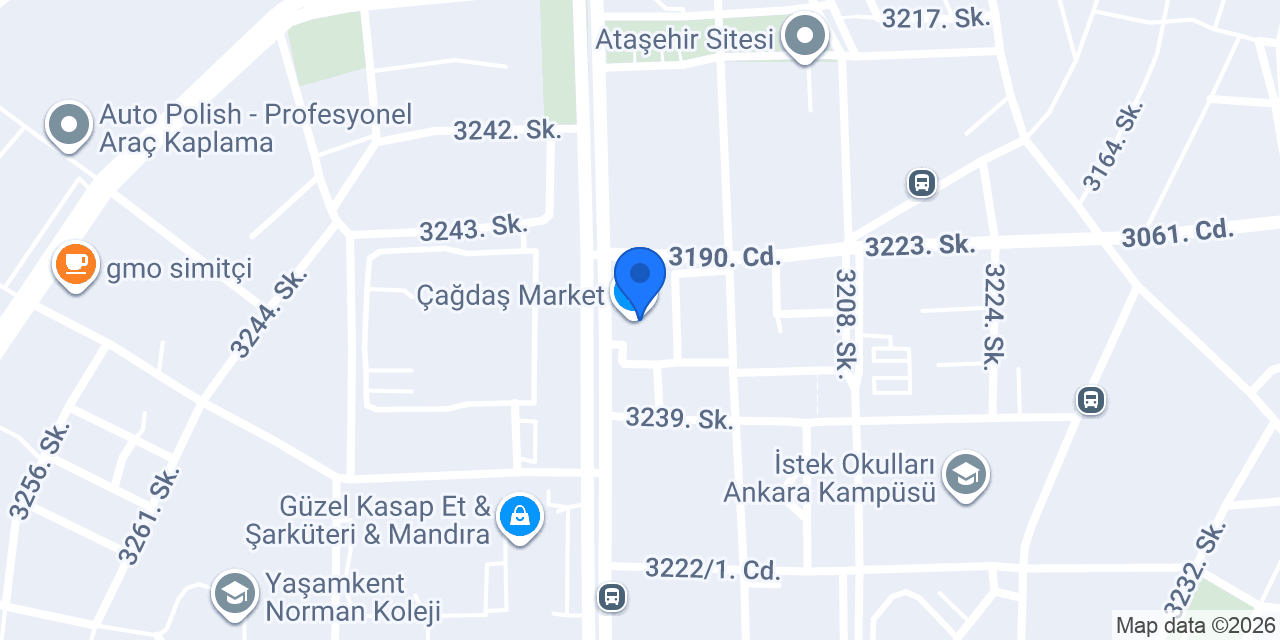 Çağdaş Market konumu