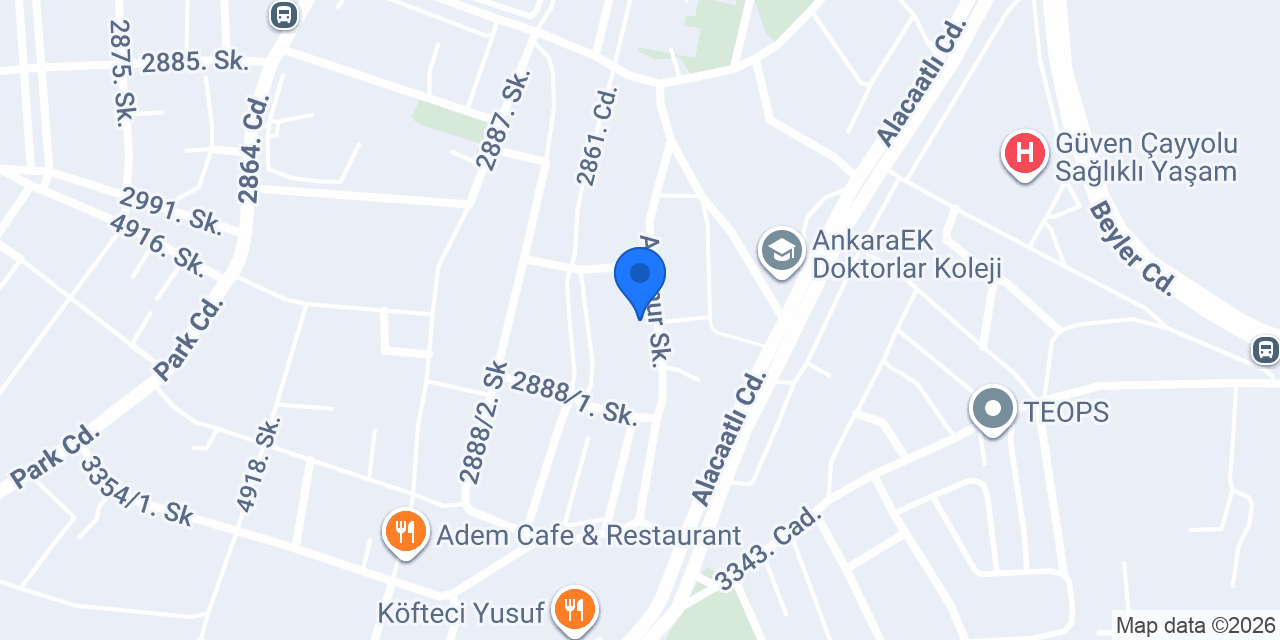 S’Clinic Çayyolu konumu