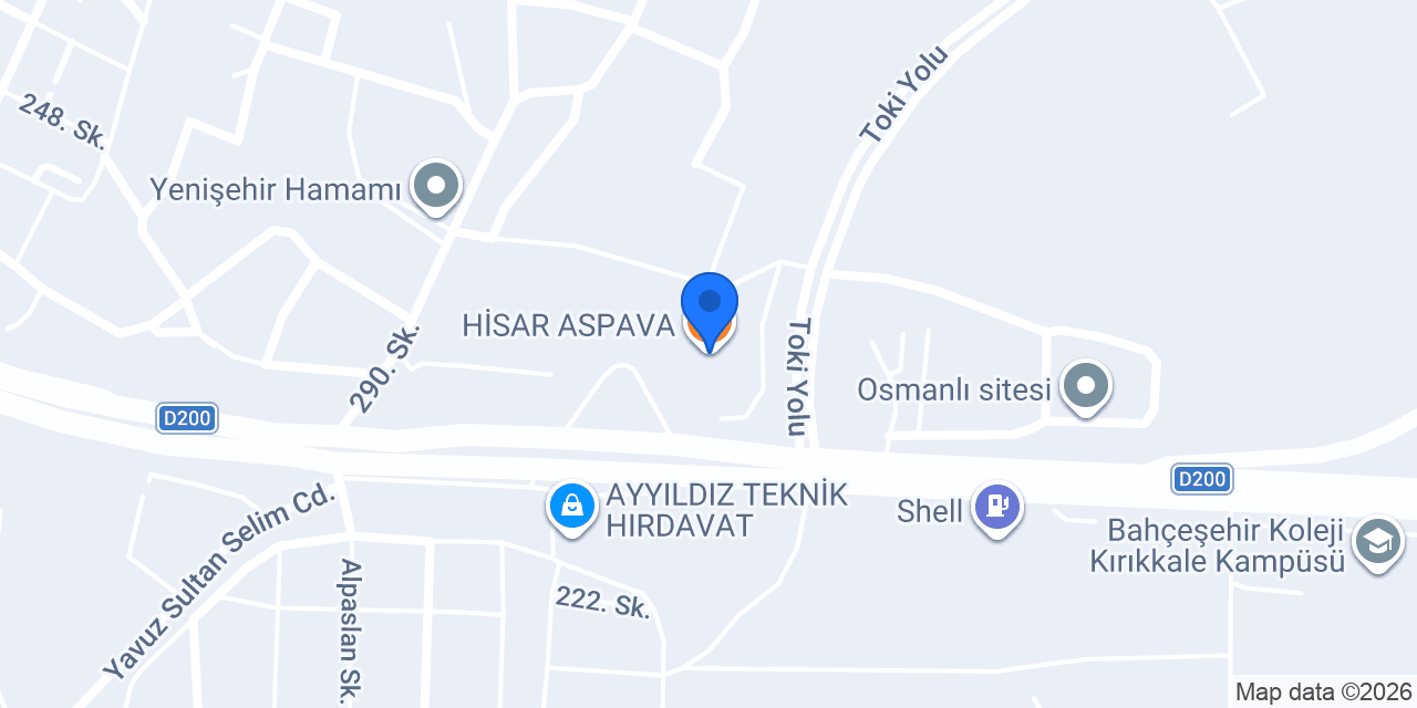 HİSAR ASPAVA konumu
