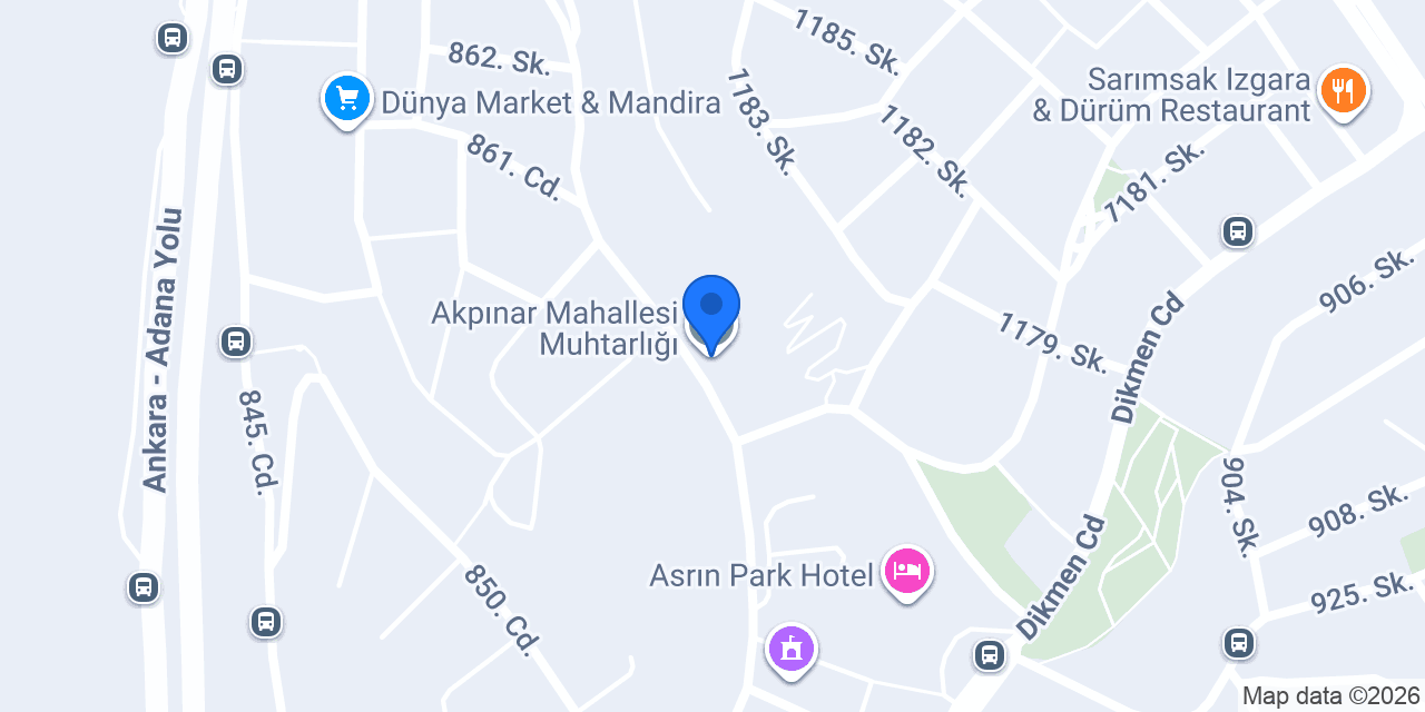 Akpınar Mahallesi Muhtarlığı konumu