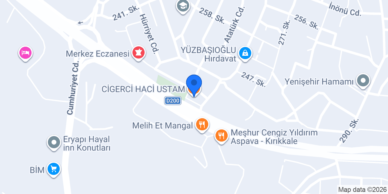 CİGERCİ HACİ USTA konumu