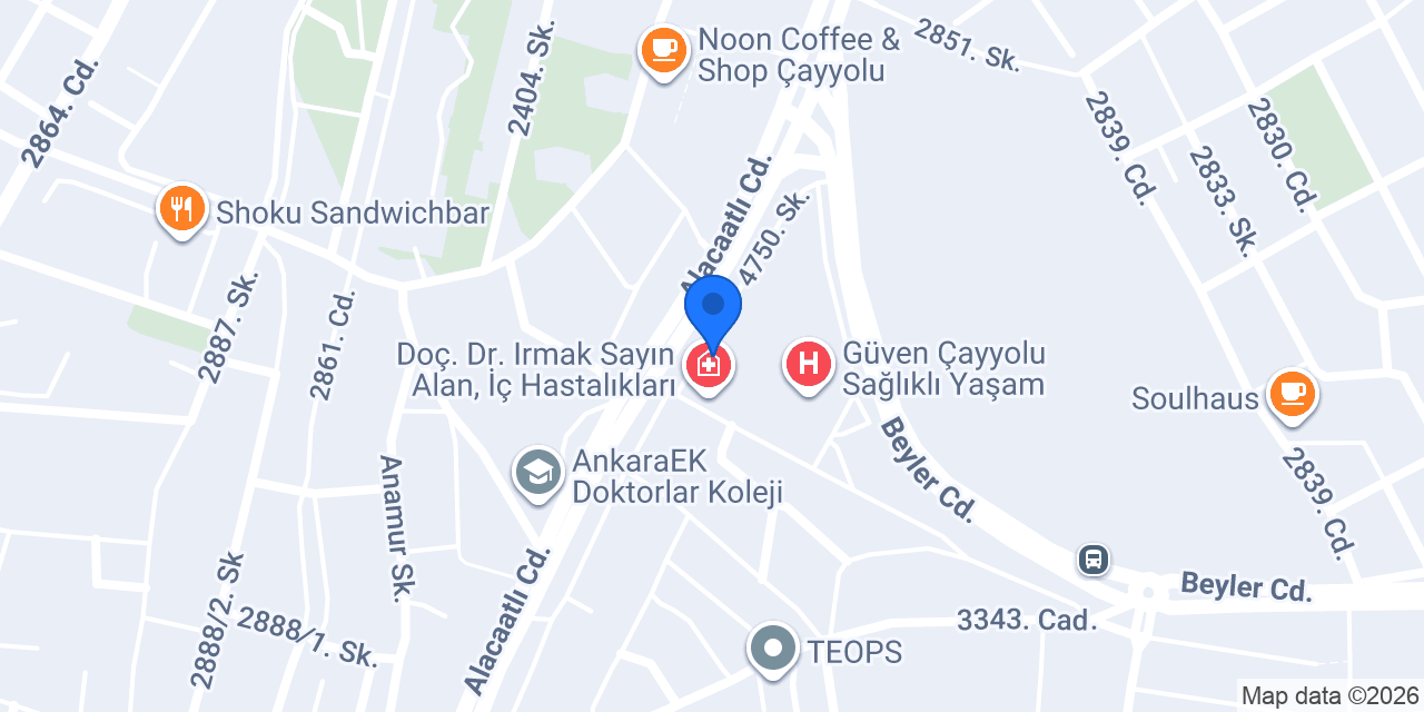 Çayyolu Bora Eczanesi konumu