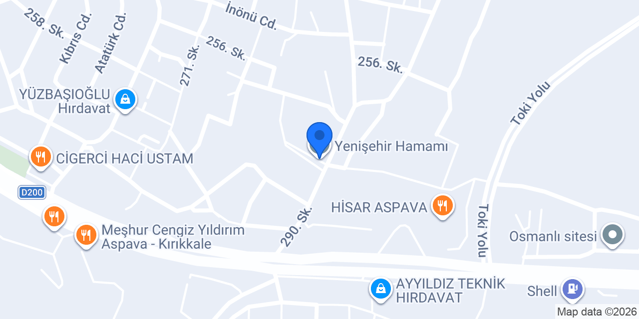 Yenişehir Hamamı konumu