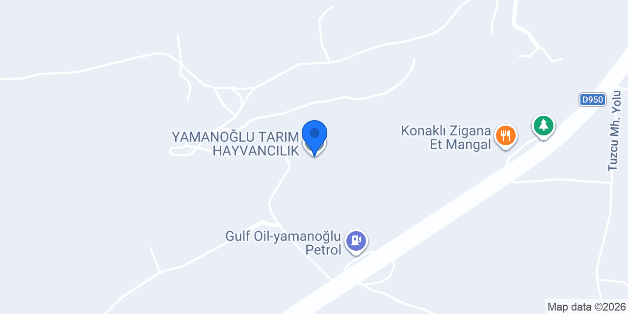 YAMANOĞLU TARIM HAYVANCILIK konumu