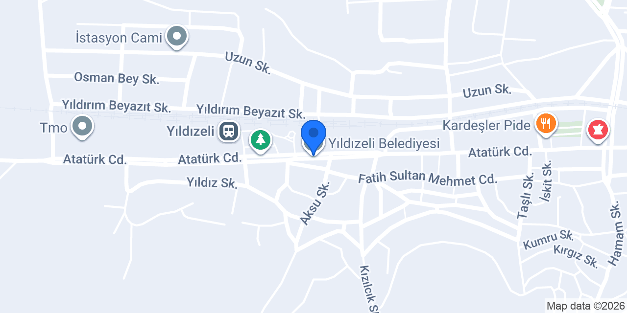 Yıldızeli Belediyesi konumu