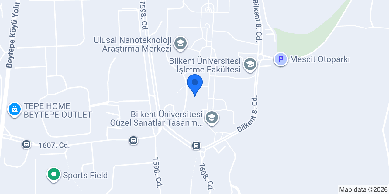 Bilkent Üniversitesi Beden Eğitimi ve Spor Merkezi konumu