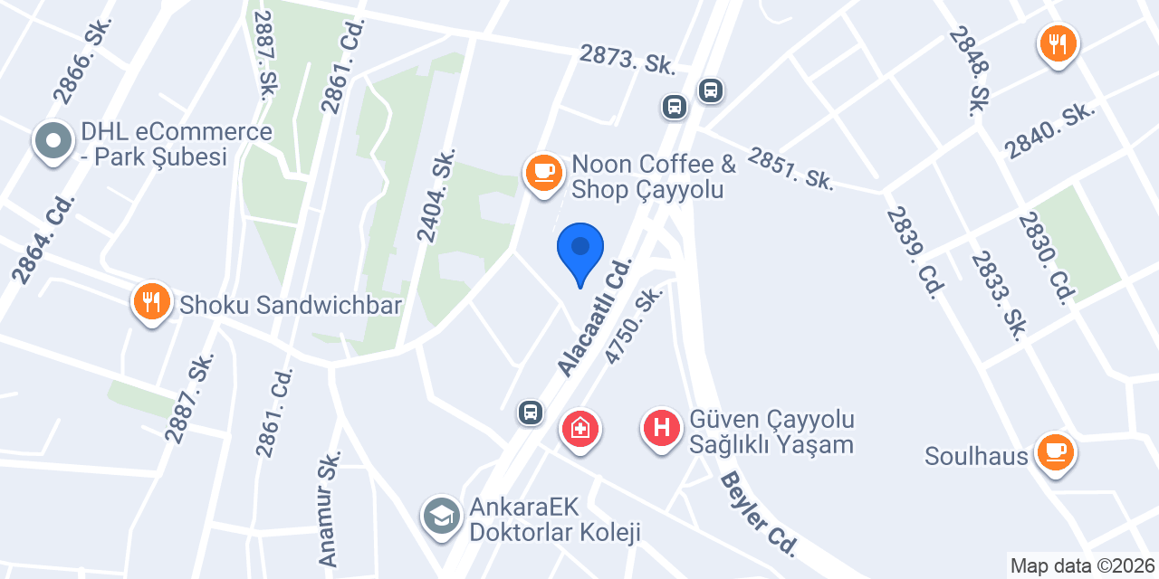 SAN Kuaför Ankara Çayyolu konumu