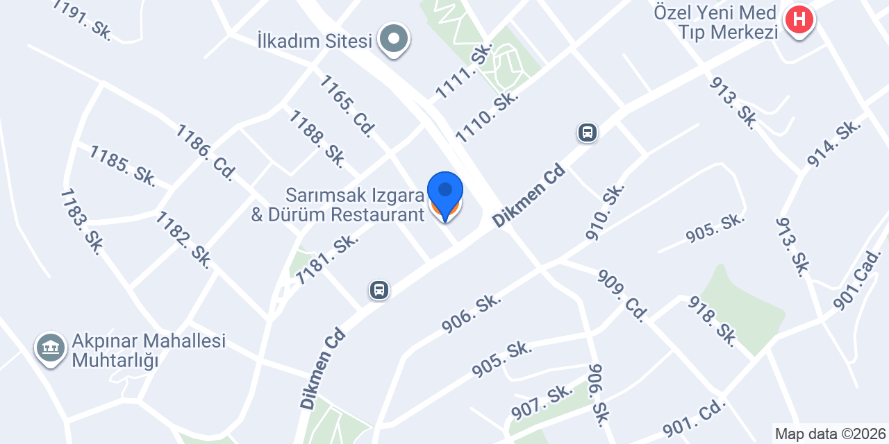 Sarımsak Izgara & Dürüm Restaurant konumu