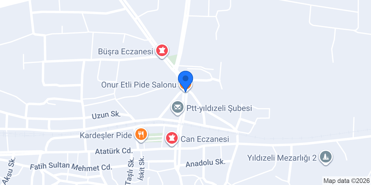 Onur Etli Pide Salonu konumu