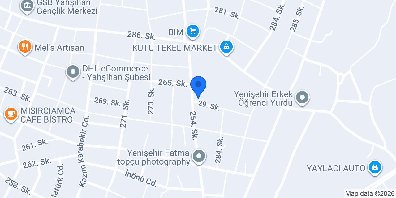SEFA SU YAHŞİHAN konumu