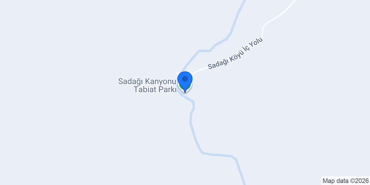 Sadağı Kanyonu Tabiat Parkı konumu