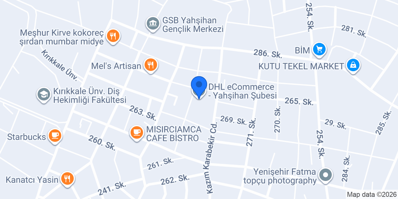 DHL eCommerce - Yahşihan Şubesi konumu