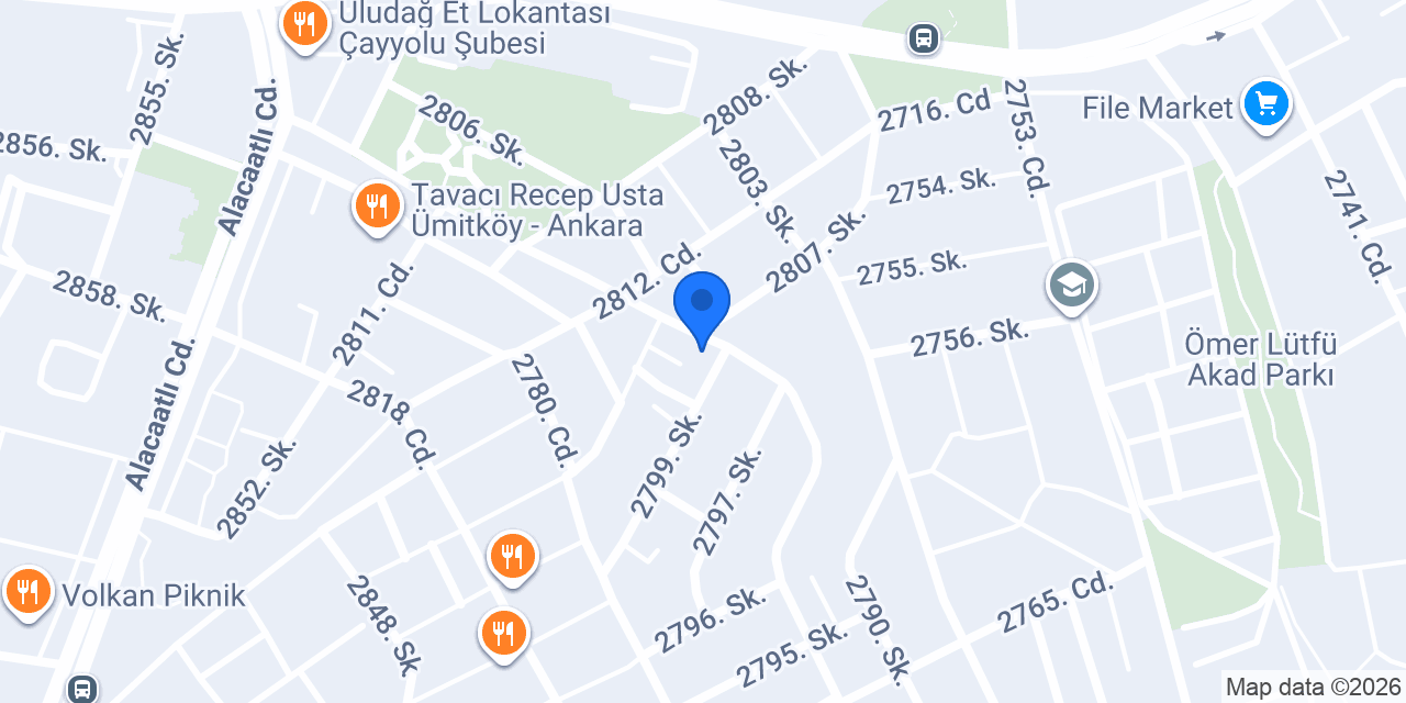 Çayyolu Anaokulu konumu