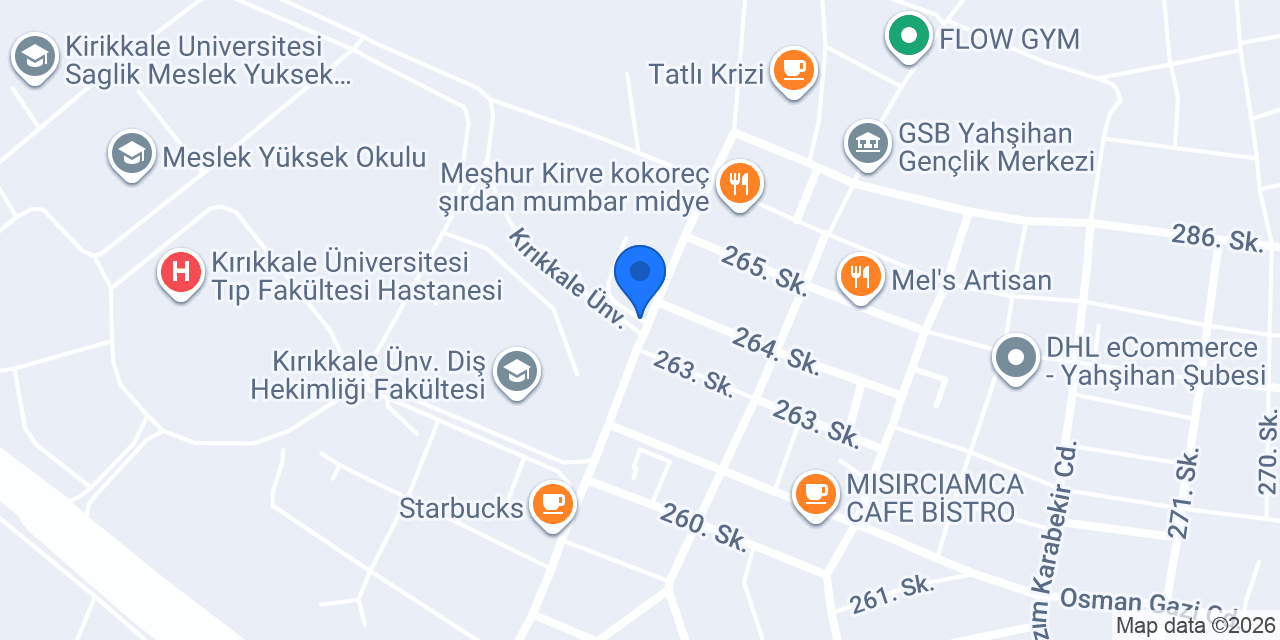 Kırıkkale Üniversitesi B Kapısı konumu