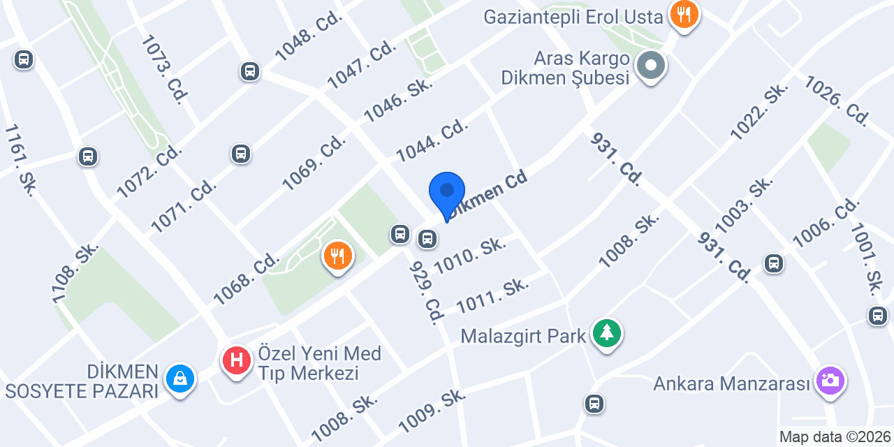Dikmen Sürücü Kursu konumu
