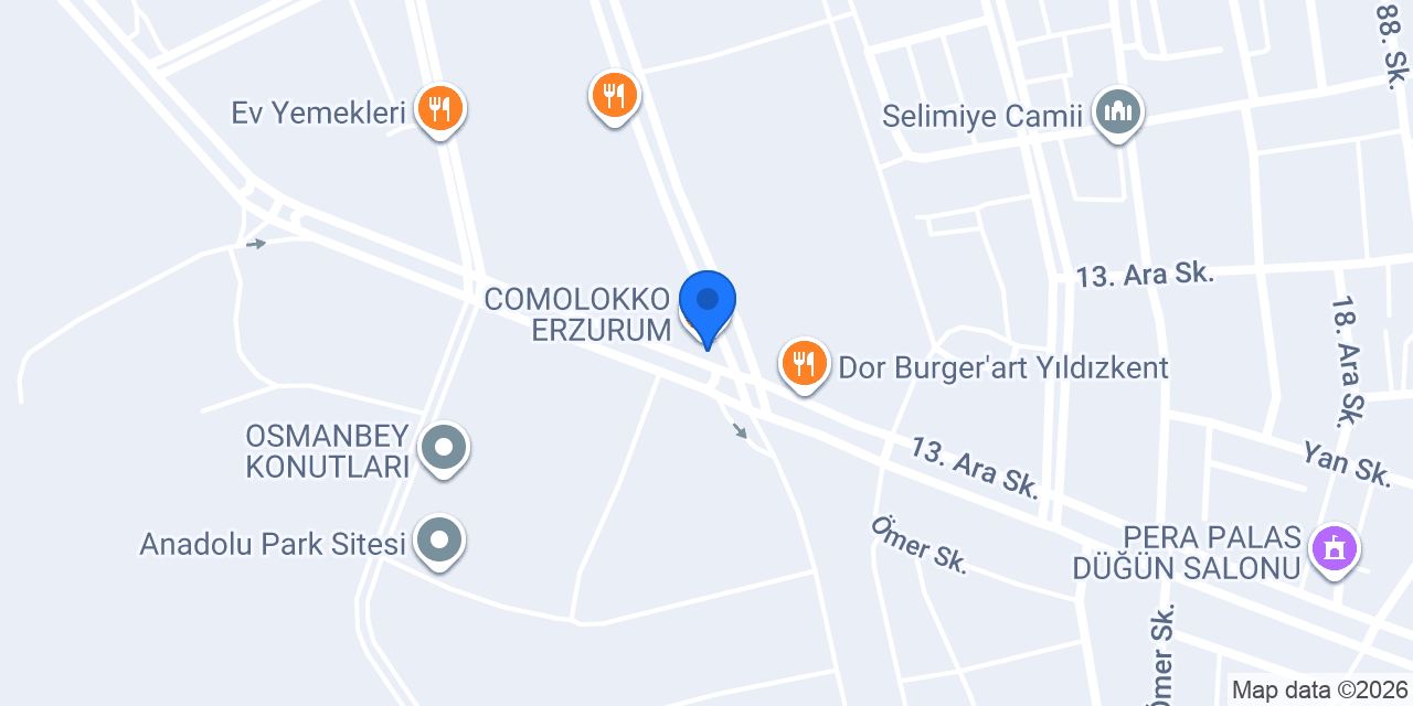 COMOLOKKO ERZURUM konumu