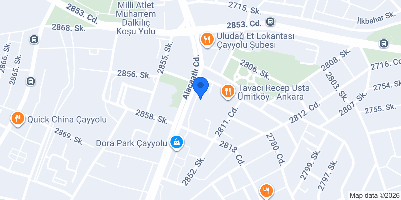 DenizBank Çayyolu Şubesi konumu