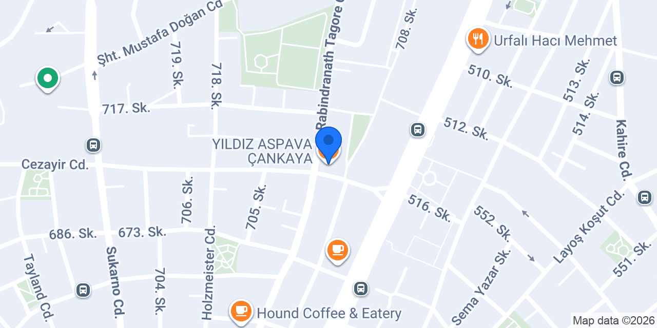 YILDIZ ASPAVA ÇANKAYA konumu