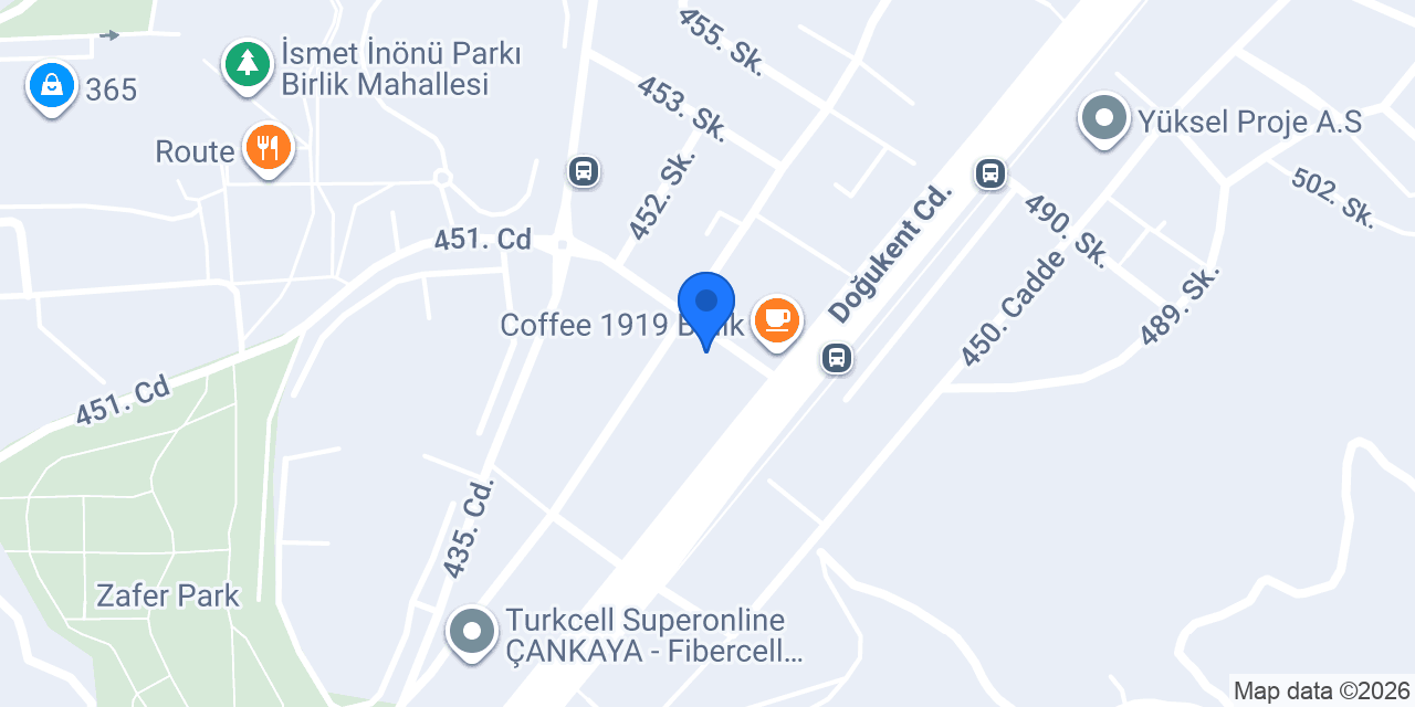 Pellegro Caffè - Birlik Mah. konumu