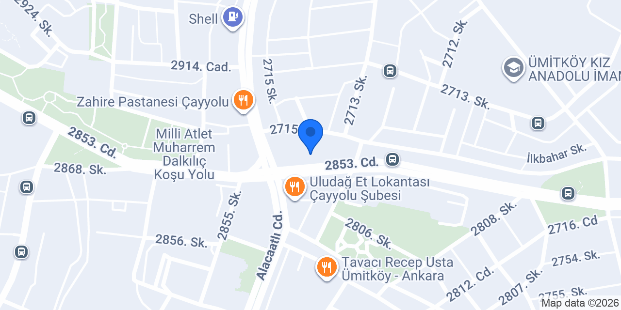 Orhan Altıntuğlu Çayyolu konumu
