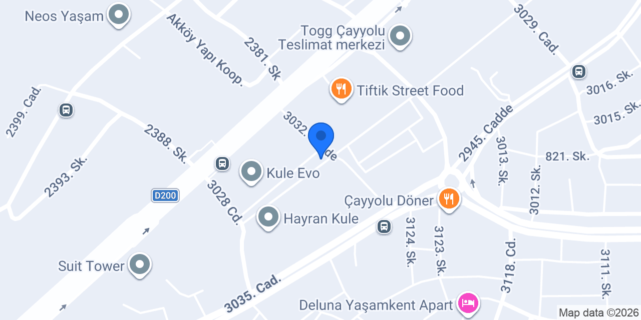 ULUCAR MOTORLU ARAÇLAR konumu