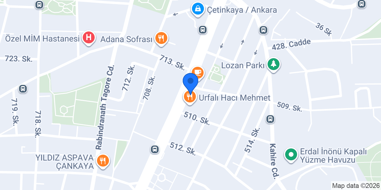 ROUTE 95 ÇANKAYA konumu