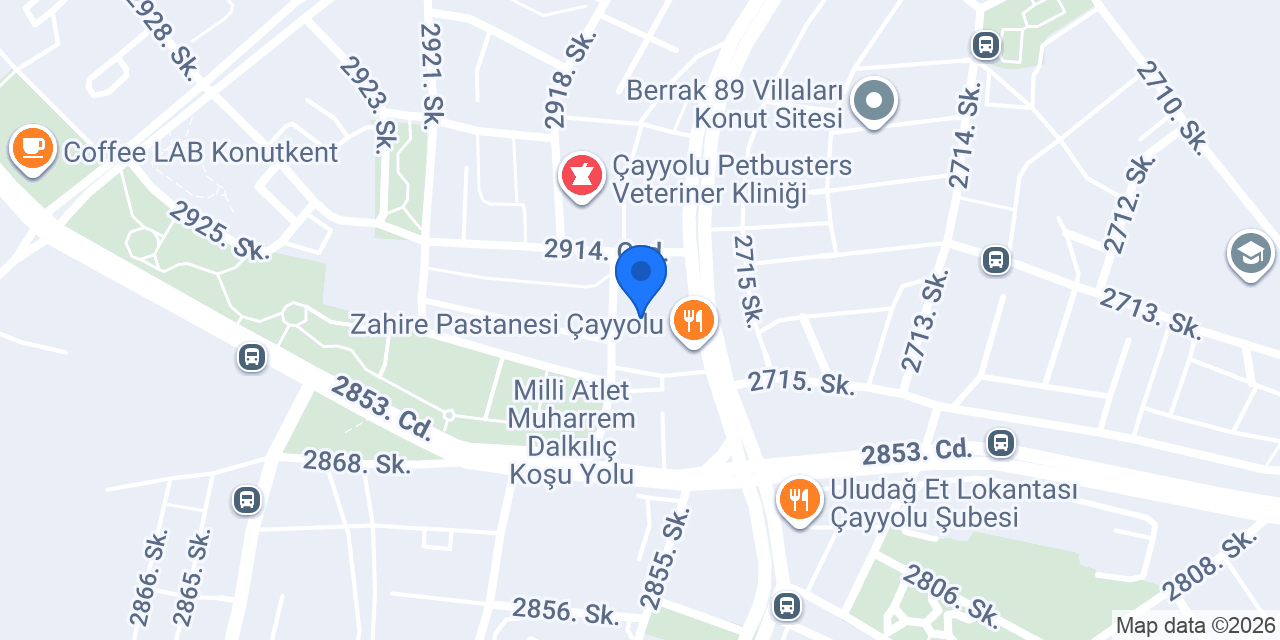 Fakülte Kütüphane Çayyolu konumu