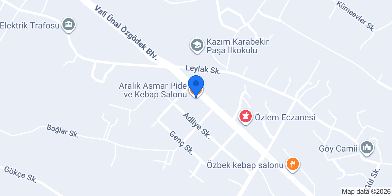 Aralık Asmar Pide ve Kebap Salonu konumu
