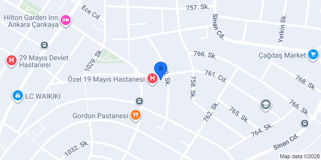Özel Ondokuz Mayıs Hastanesi konumu
