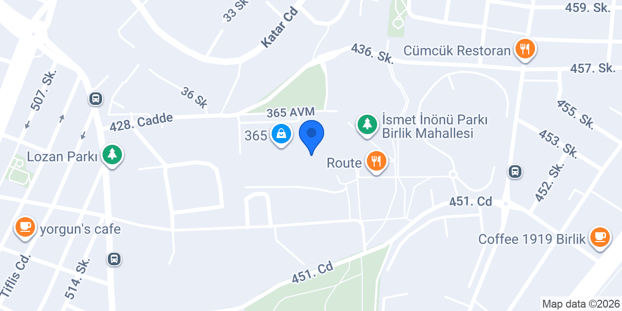 Zeynel 365 AVM şubesi konumu