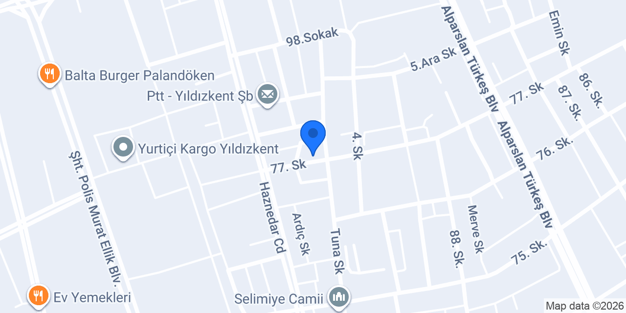 Erzurum Kitabevi konumu