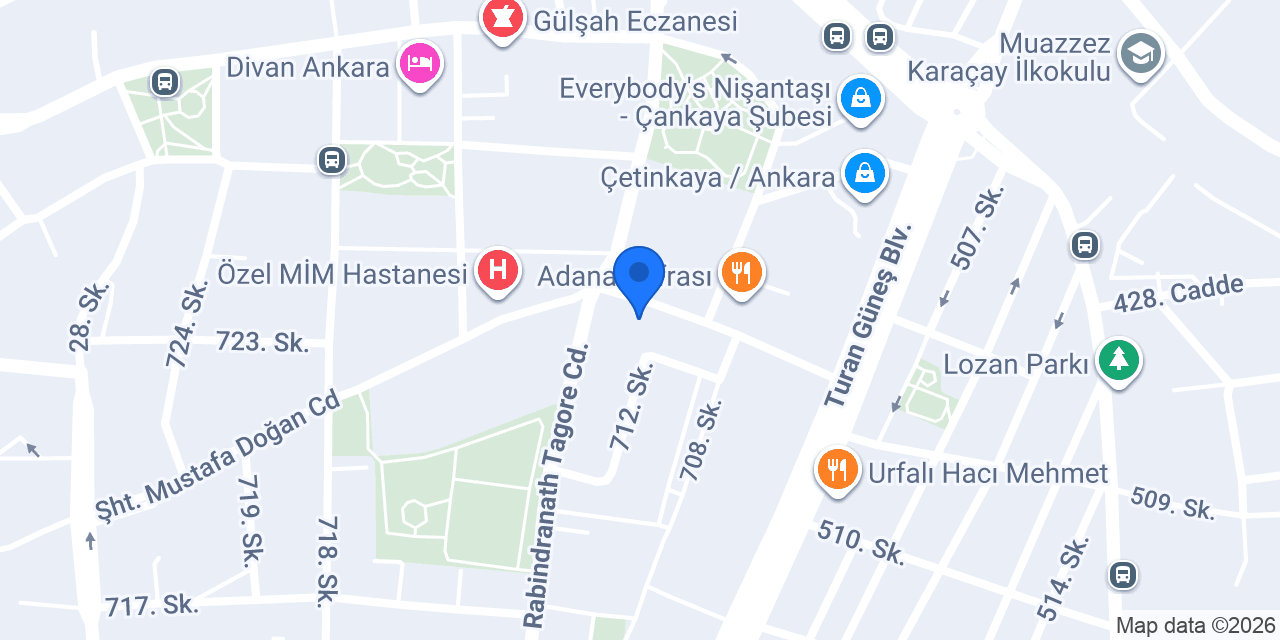 Çankaya Çiçek Taksi Durağı konumu
