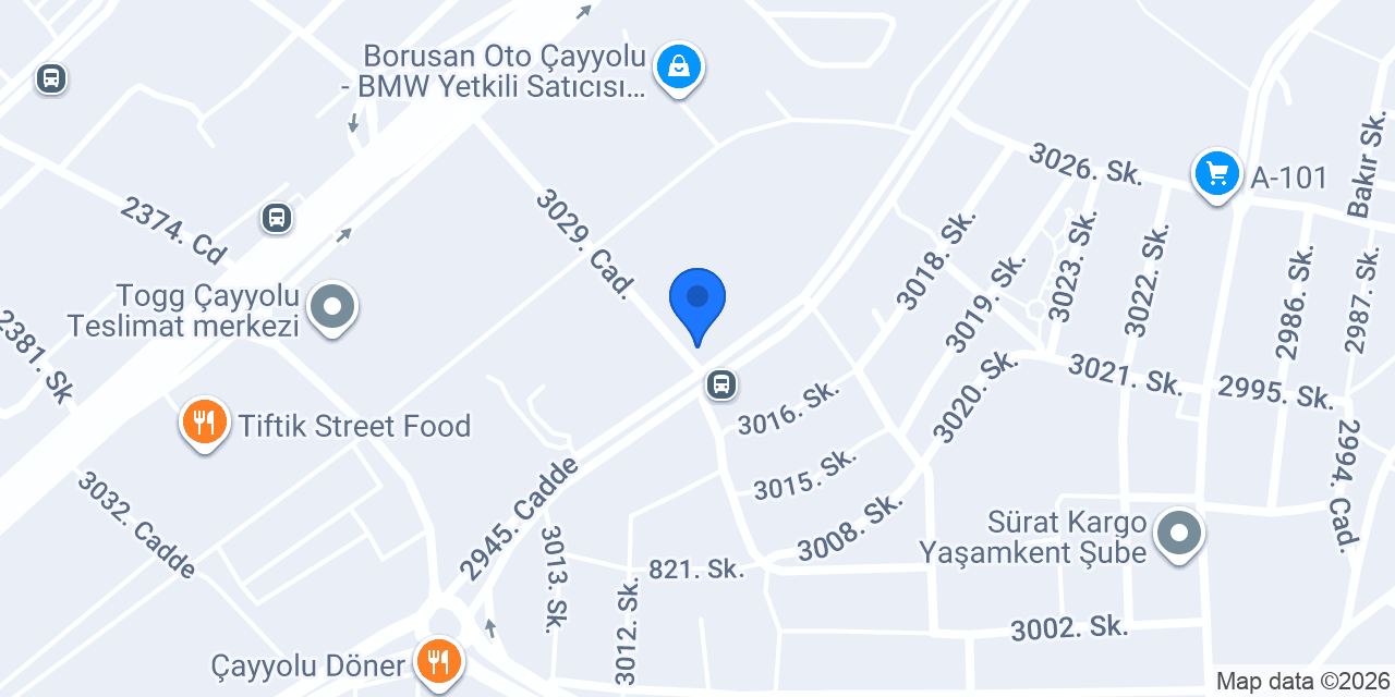 AutoClub Çayyolu konumu