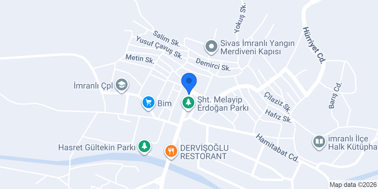 İmranlı Kaymakamlığı konumu