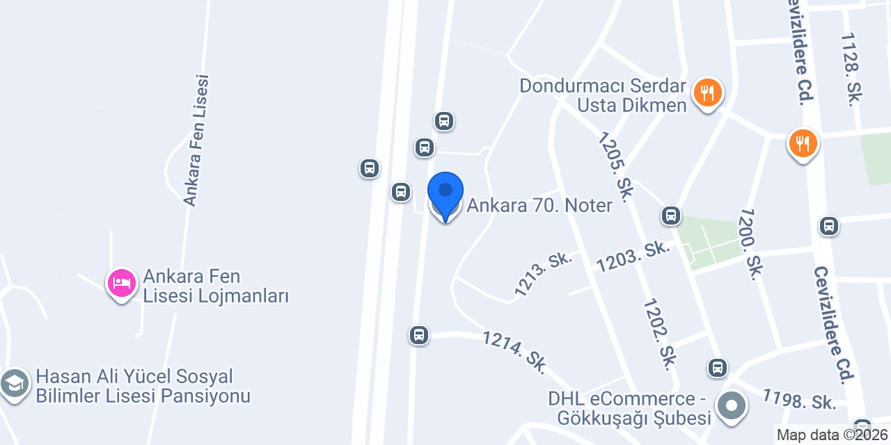 Ankara 70. Noter konumu