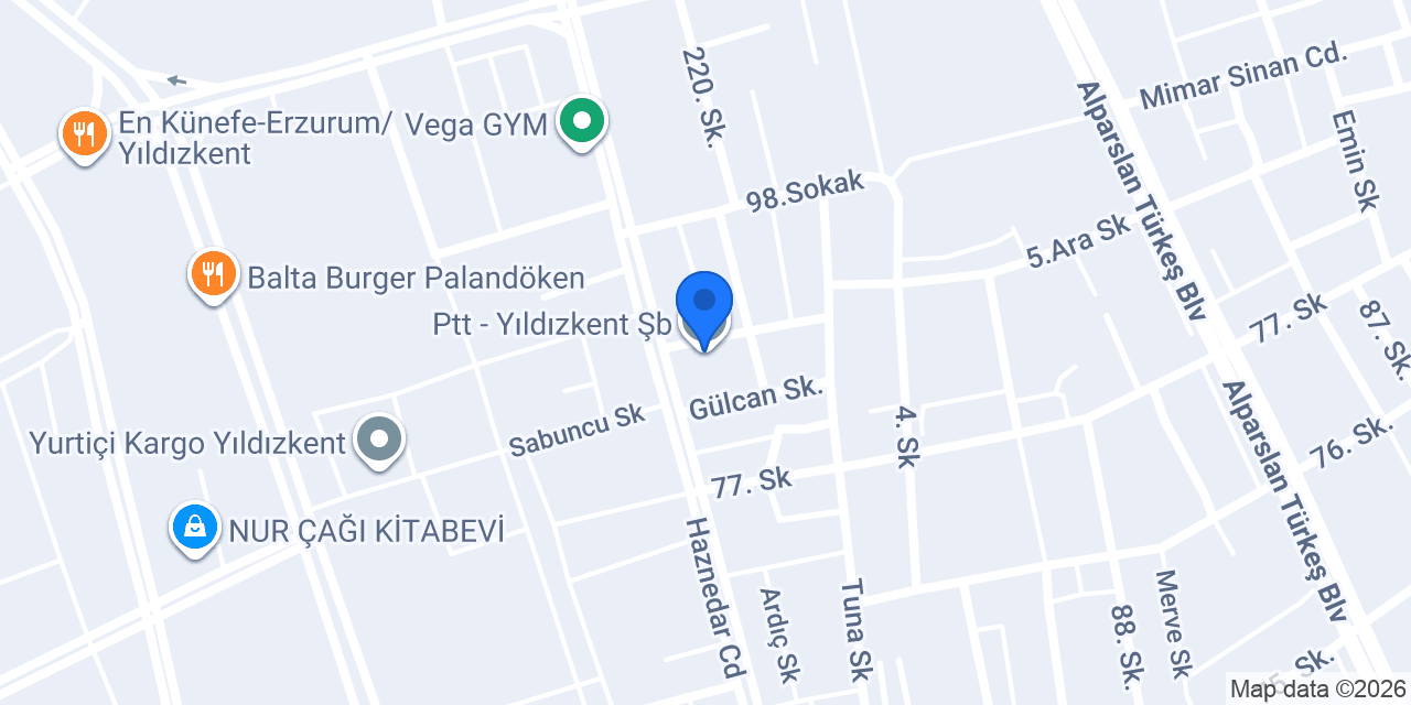 Ptt - Yıldızkent Şb. konumu