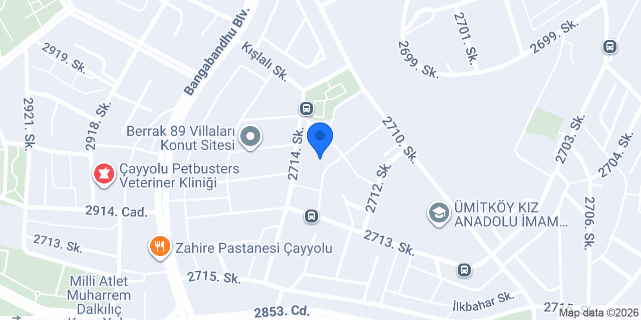 Çayyolu Bizimora Tesisat konumu