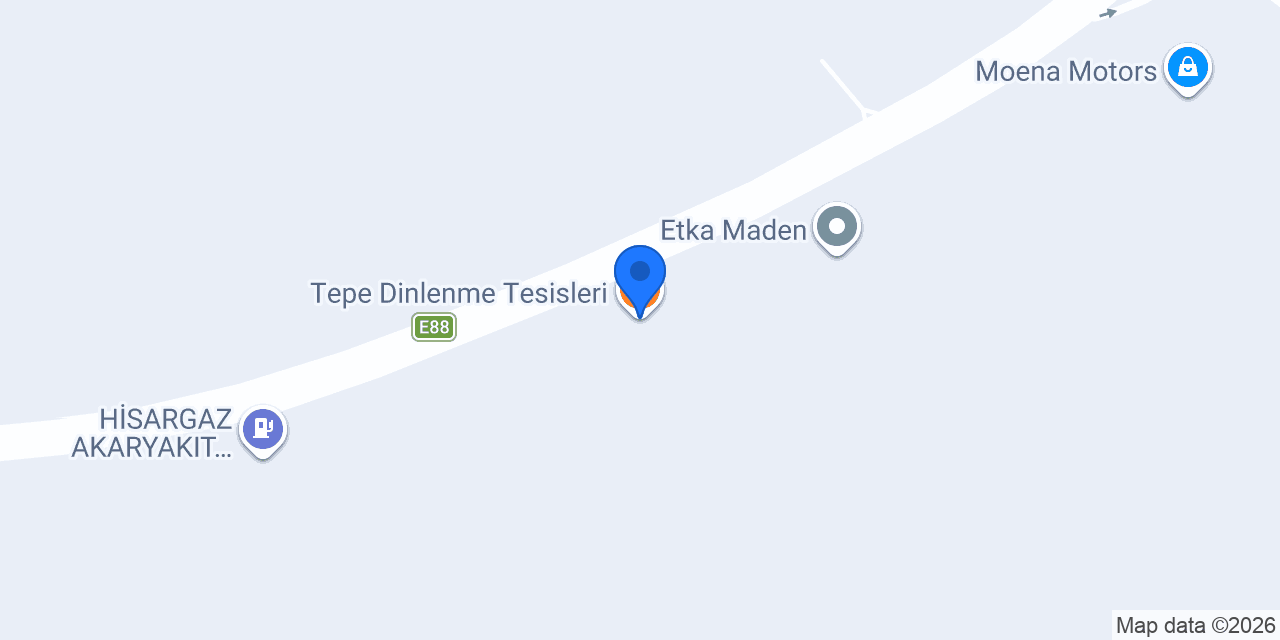 Tepe Dinlenme Tesisleri konumu