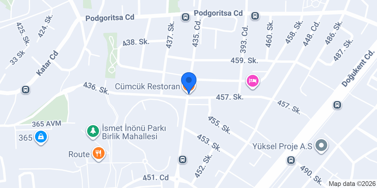 Cümcük Restoran konumu