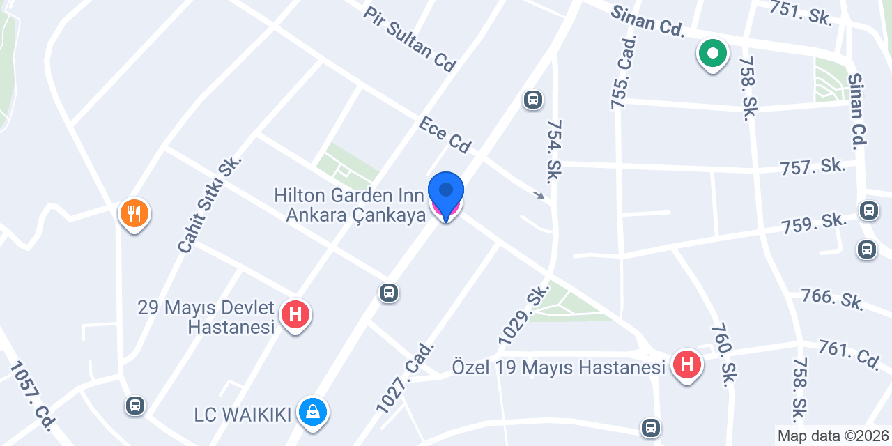 Hilton Garden Inn Ankara Çankaya konumu