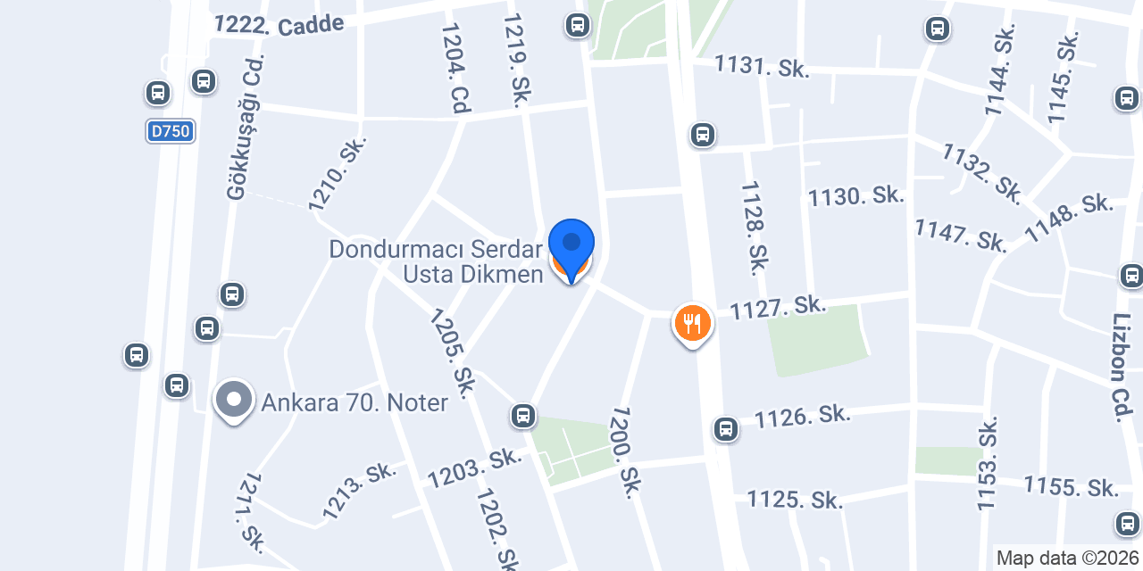 Dondurmacı Serdar Usta Dikmen konumu