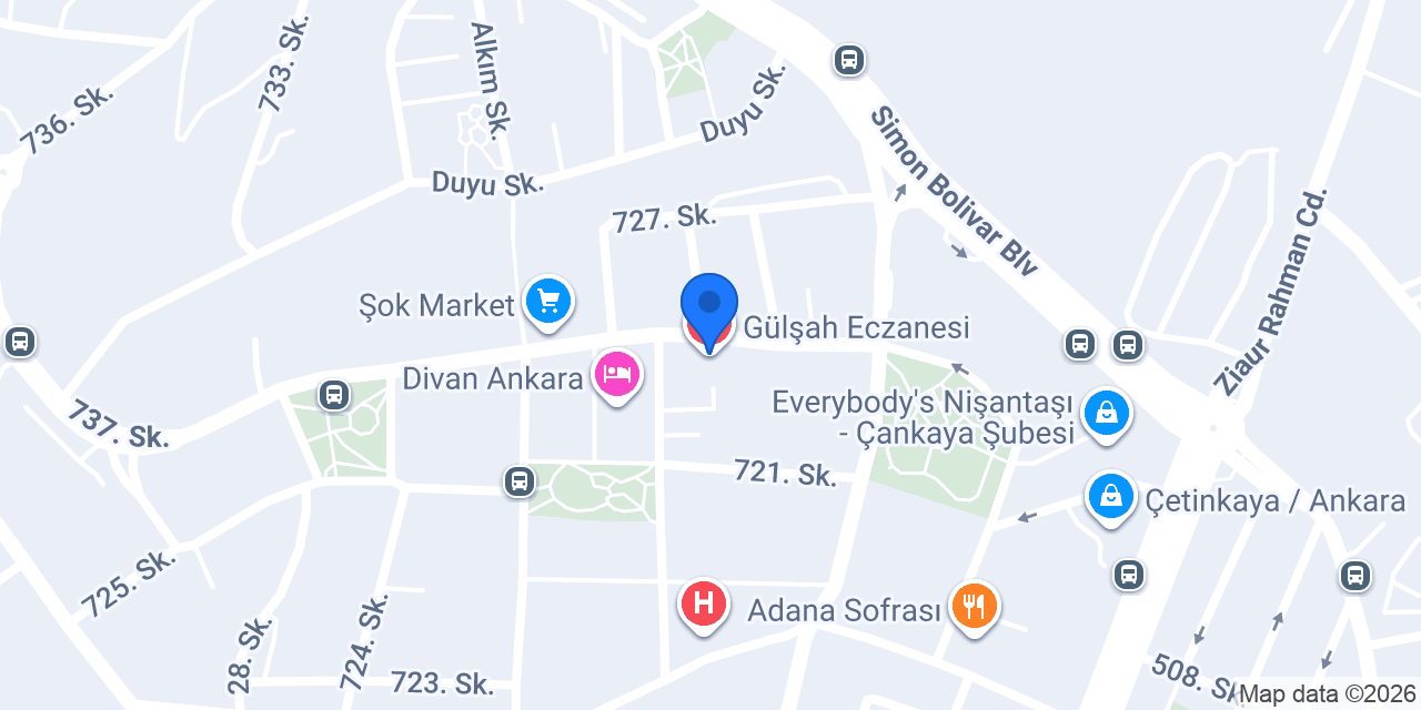 Gülşah Eczanesi konumu