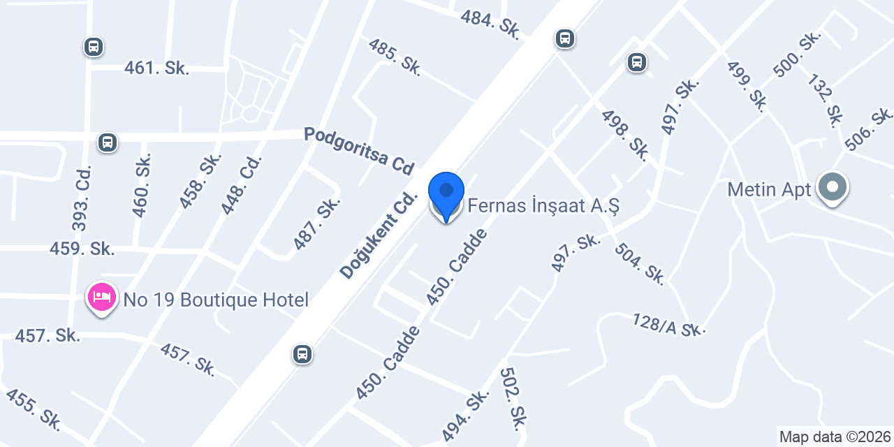 Fernas İnşaat A.Ş. konumu