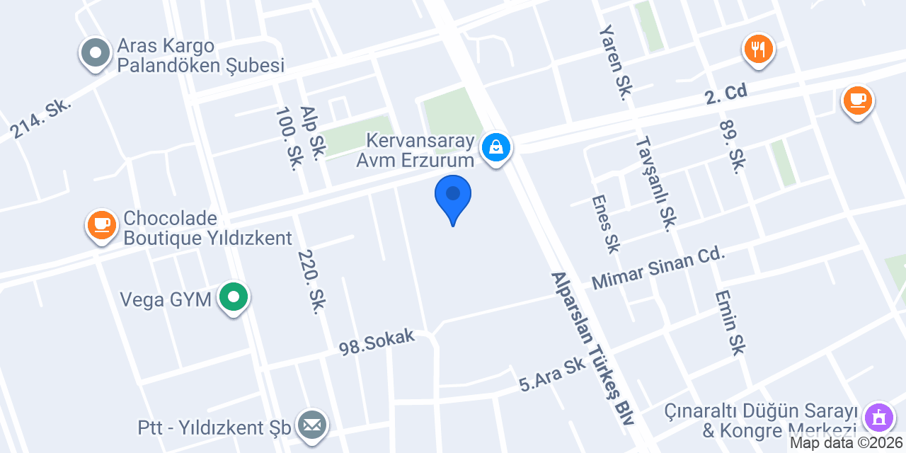 Eminevim Erzurum Kervansaray Şube konumu